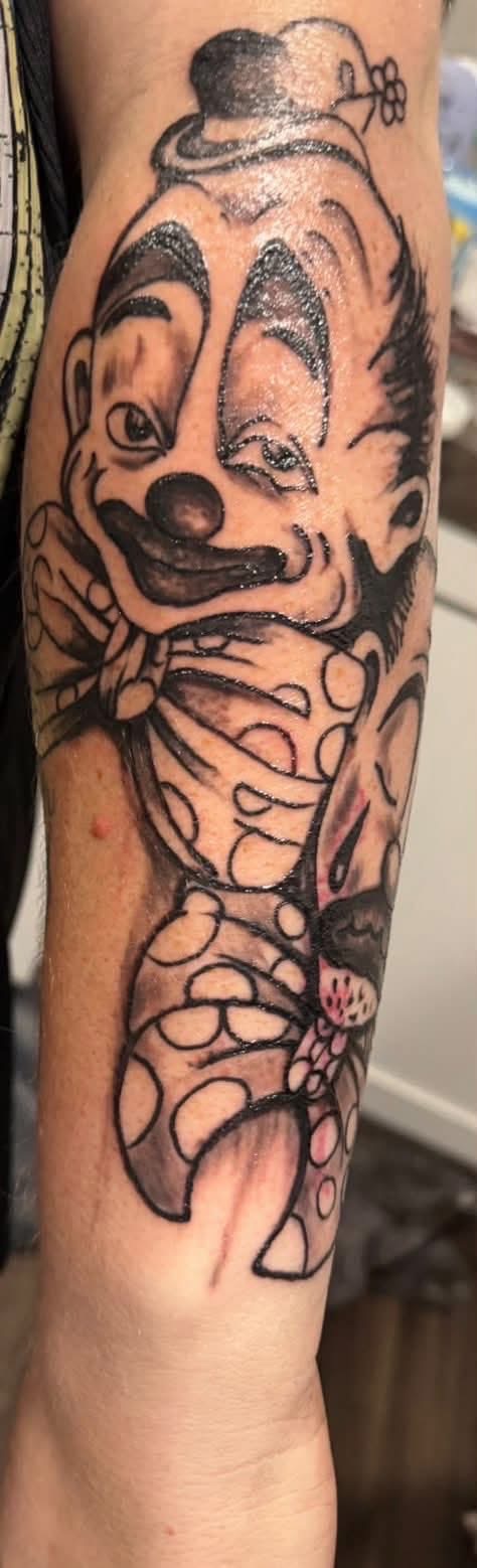 Clown character tattoo